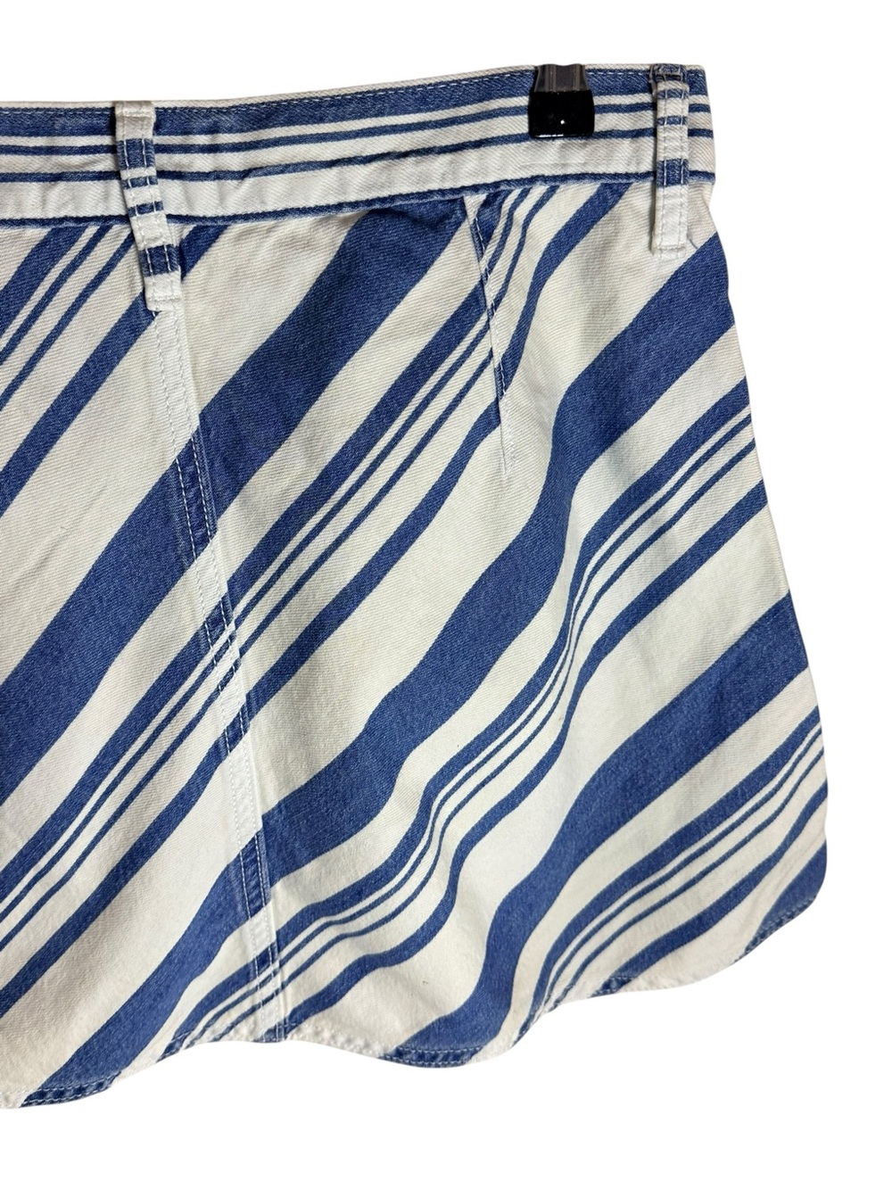 NWT Universal Thread Striped Denim Mini Skirt Size 8 - Picture 6 of 10